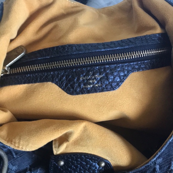 💎✨ DENIM ✨💎 LOUIS VUITTON X-LARGE HOBO MAHINA - Picture 4 of 16